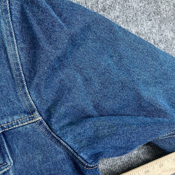 Wrangler Hero Denim Jacket Mens L Blue Jean Button-Up Vintage Classic Trucker - Picture 6 of 9